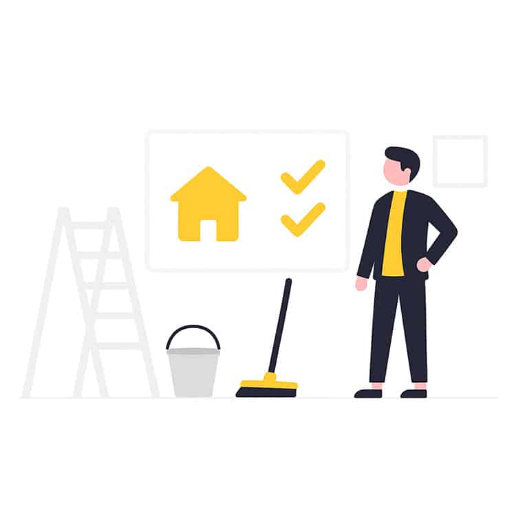 Mies on tilaamassa remonttisiiovusta omakotitaloon ja miettii mitä kaikkea pitää ottaa huomioon.